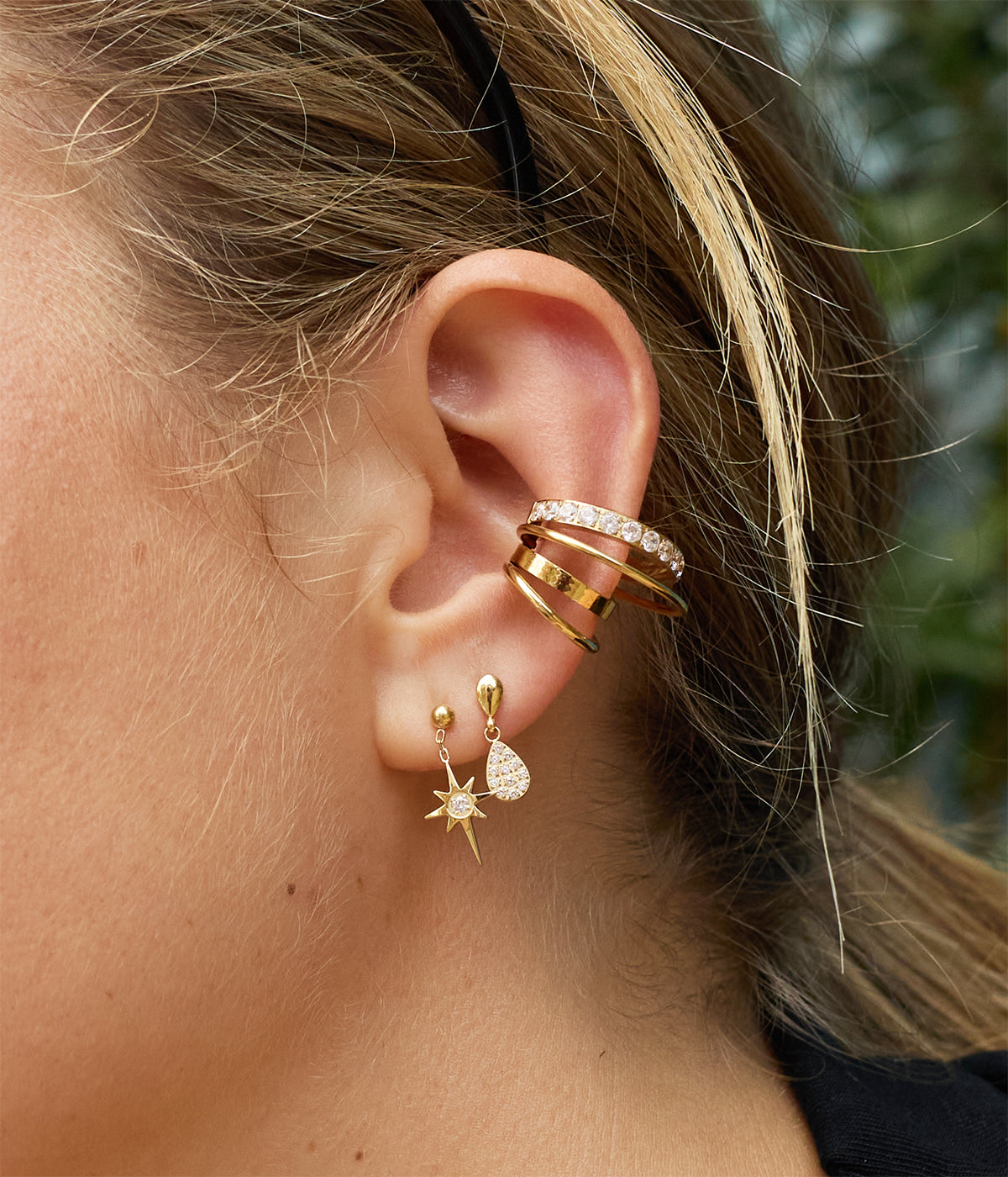 Boucles d'oreilles Aylan (Acier doré)