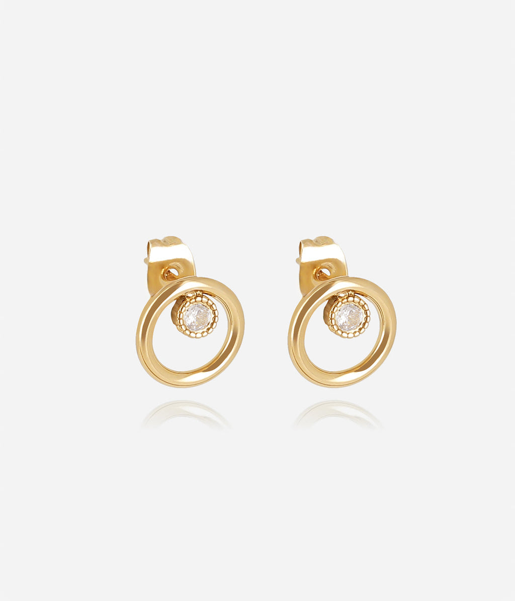 Boucles d'oreilles Elio (Acier doré)