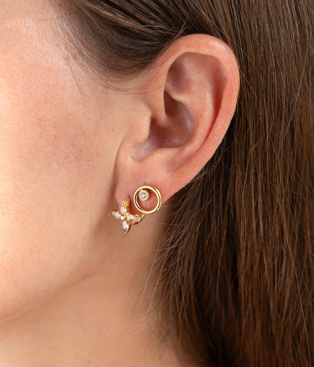 Boucles d'oreilles Elio (Acier doré)