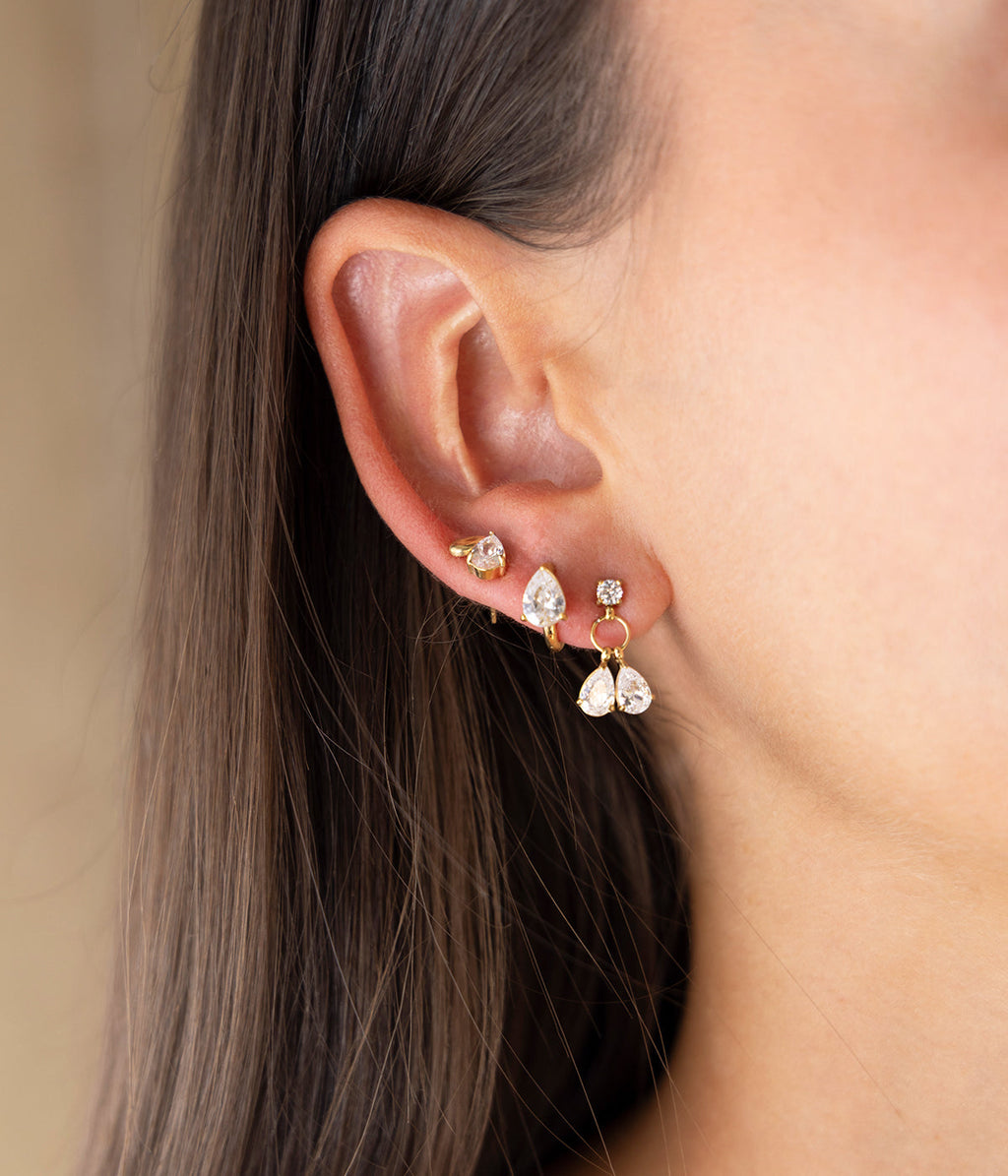 Boucles d'oreilles Alen (Acier doré)