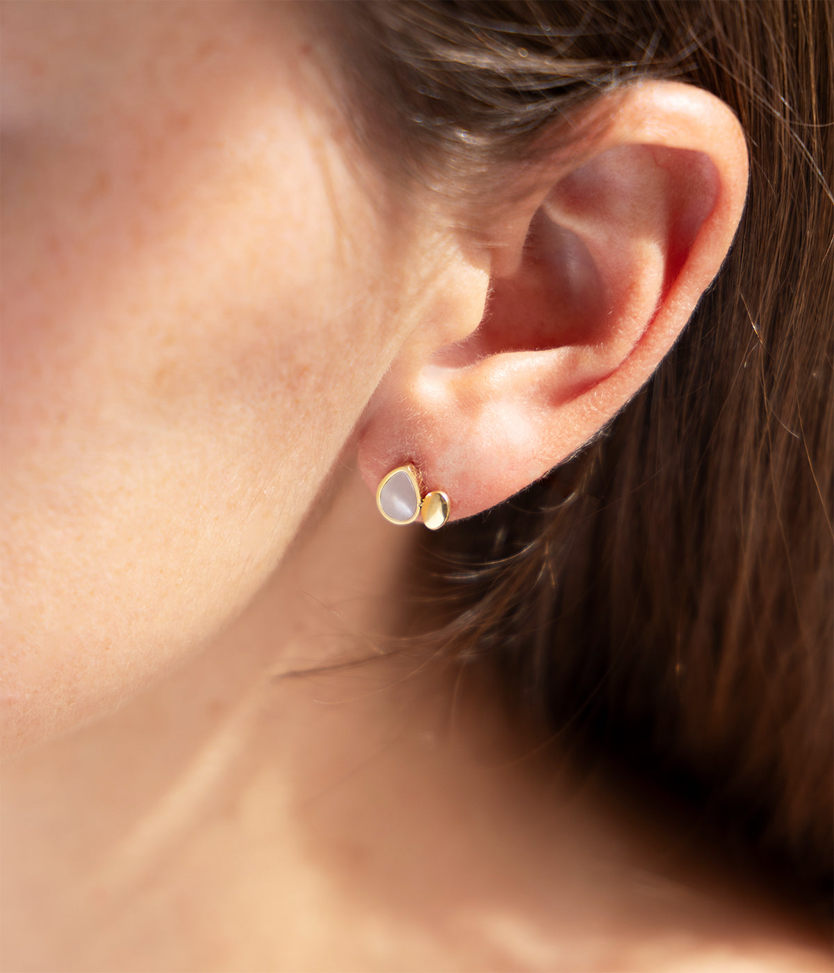 Boucles d'oreilles Renza (Acier doré)