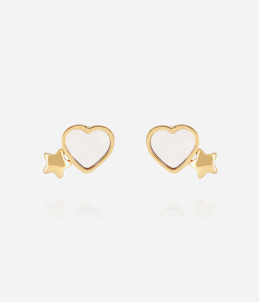 Boucles d'oreilles Elwen (Acier doré)