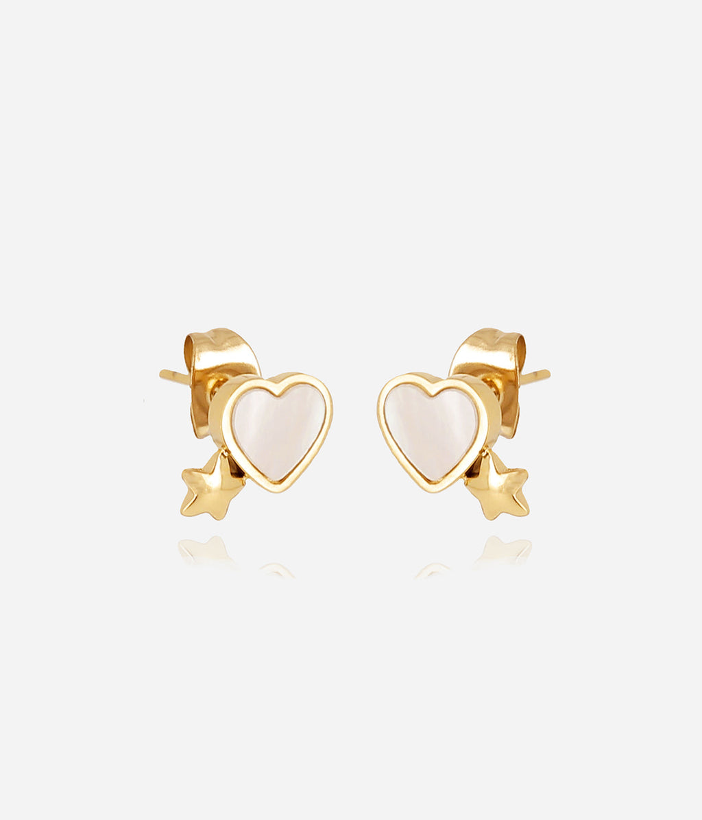Boucles d'oreilles Elwen (Acier doré)