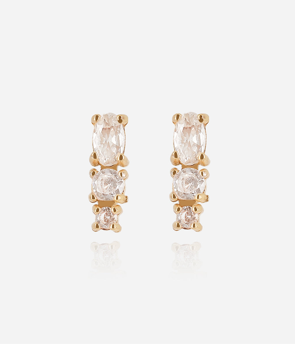 Boucles d'oreilles Tanbar (Acier doré)