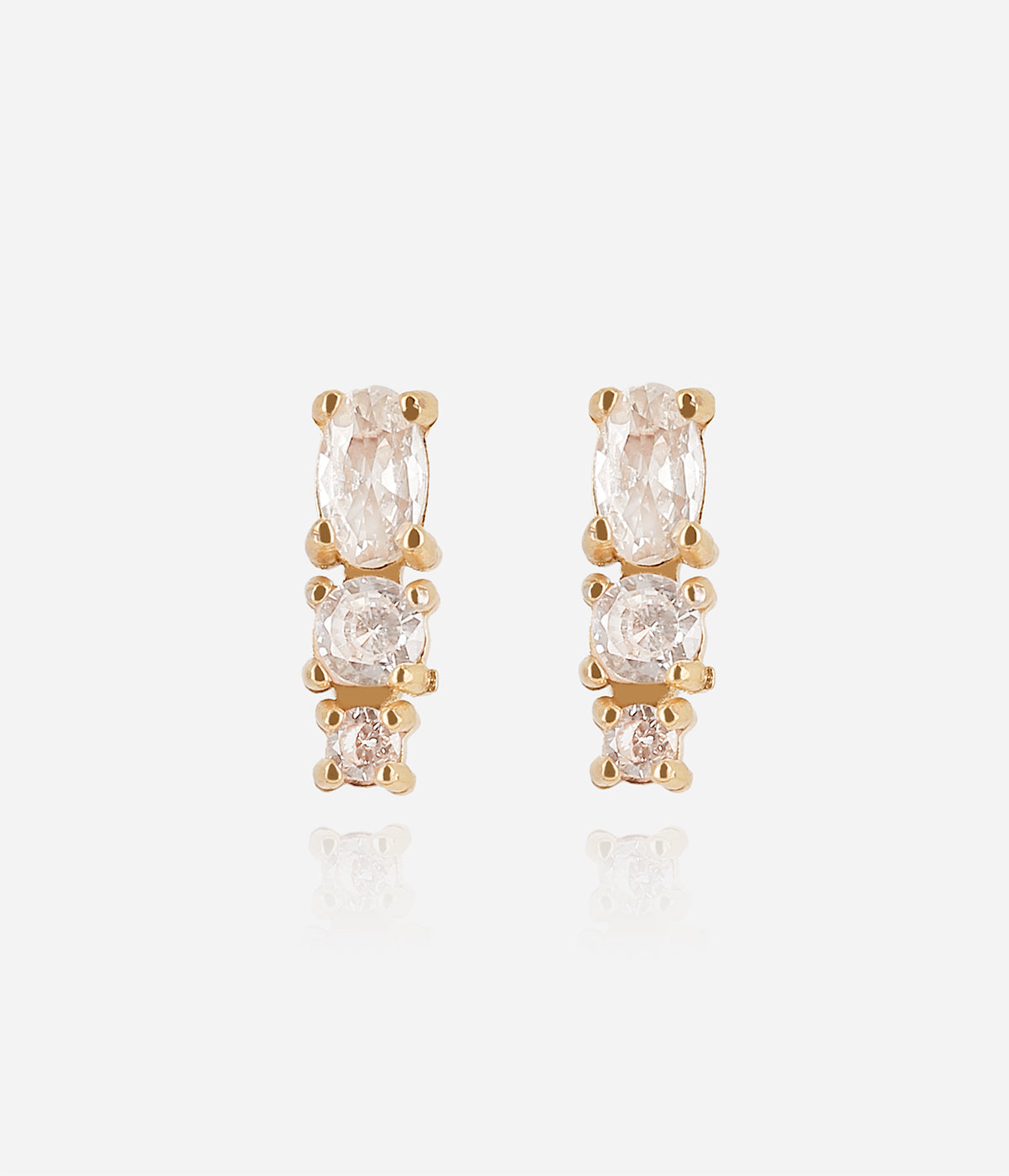 Boucles d'oreilles Tanbar (Acier doré)
