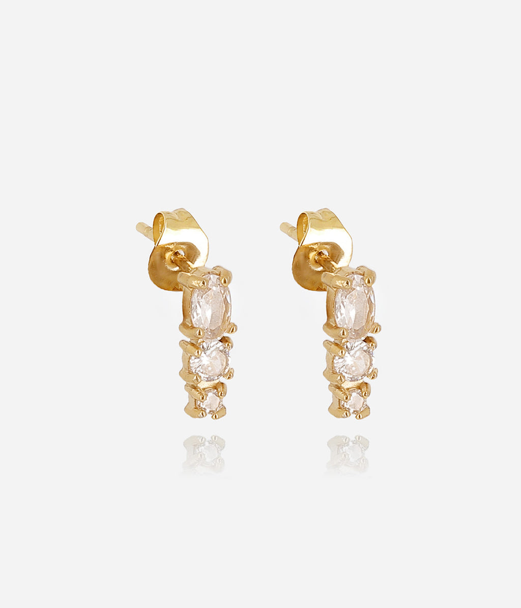 Boucles d'oreilles Tanbar (Acier doré)