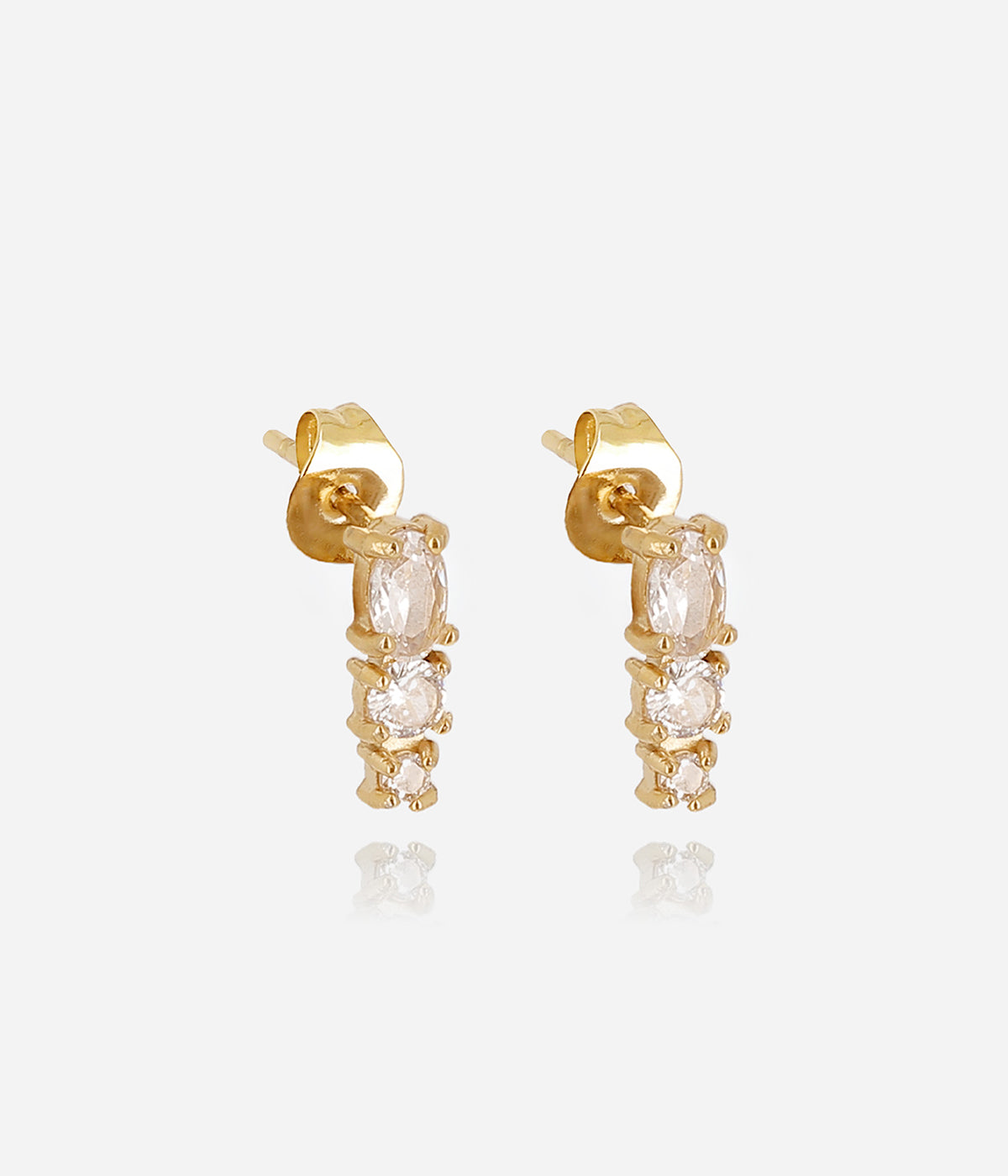 Boucles d'oreilles Tanbar (Acier doré)