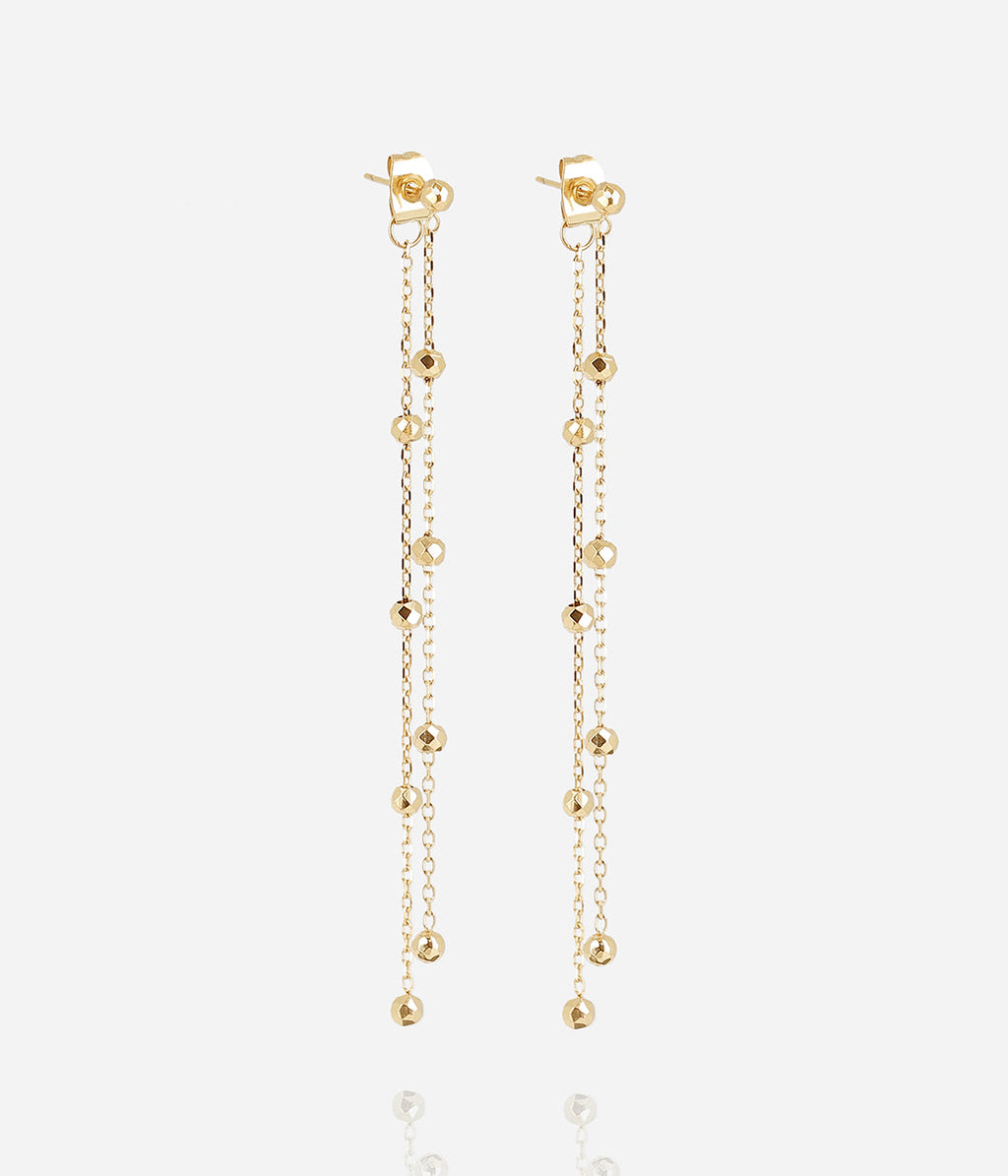 Boucles d'oreilles Lysenne (Acier doré)