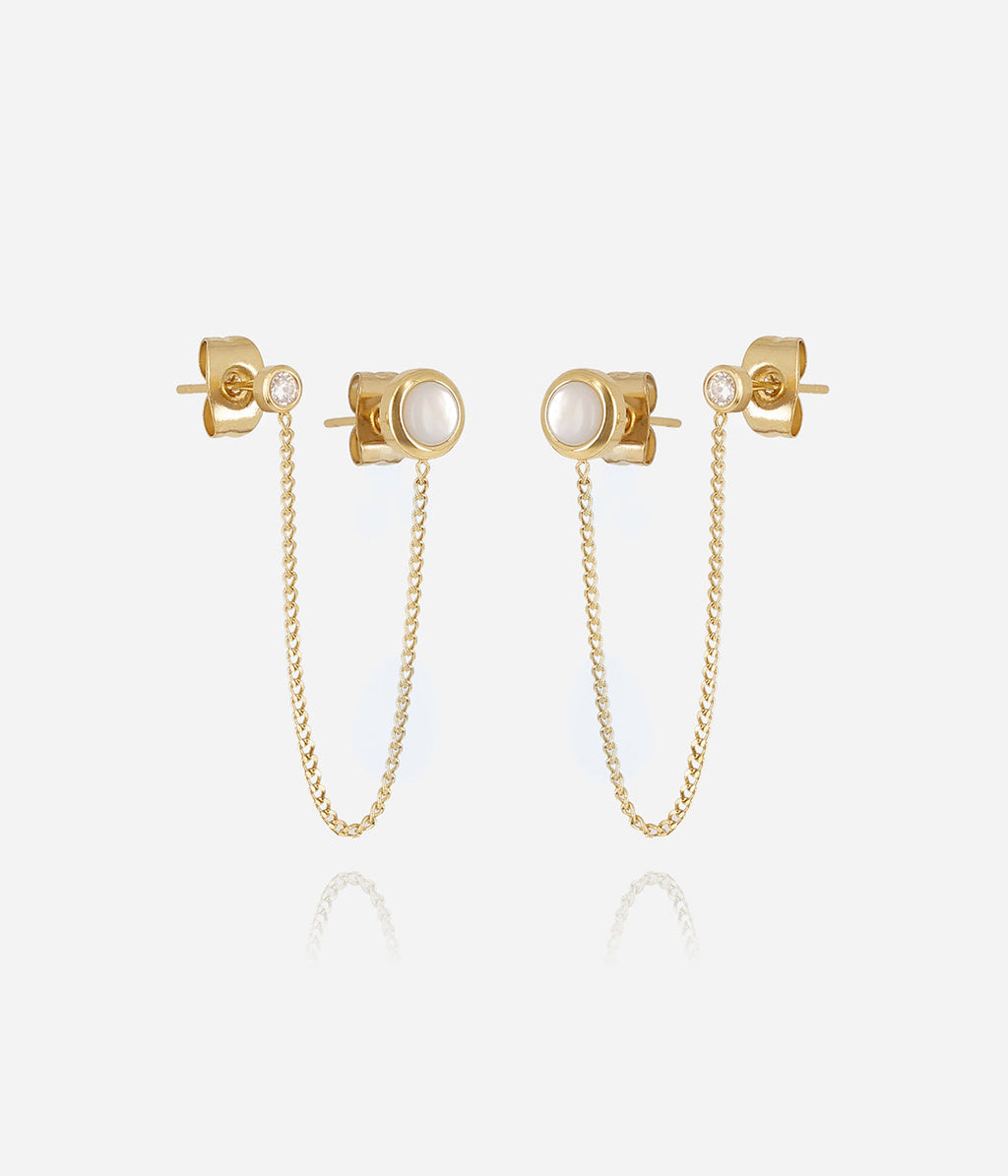 Boucles d'oreilles Aris (Acier doré)