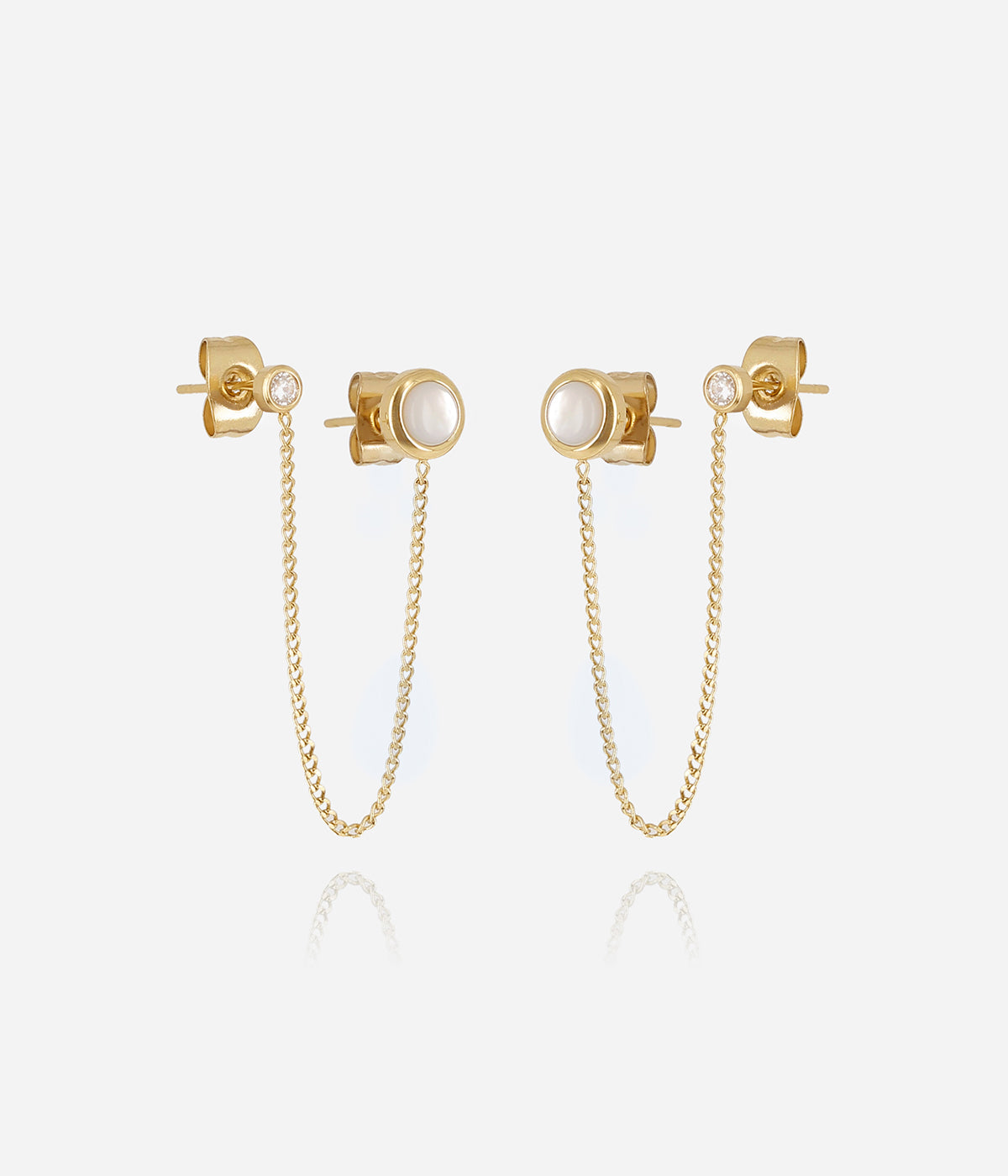 Boucles d'oreilles Aris (Acier doré)