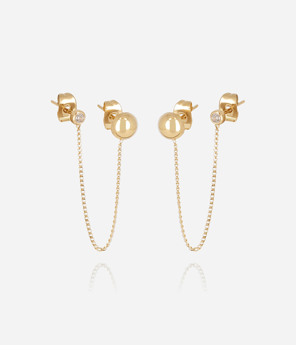 Boucles d'oreilles Albae (Acier doré)
