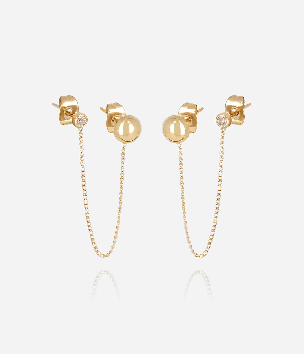 Boucles d'oreilles Albae (Acier doré)