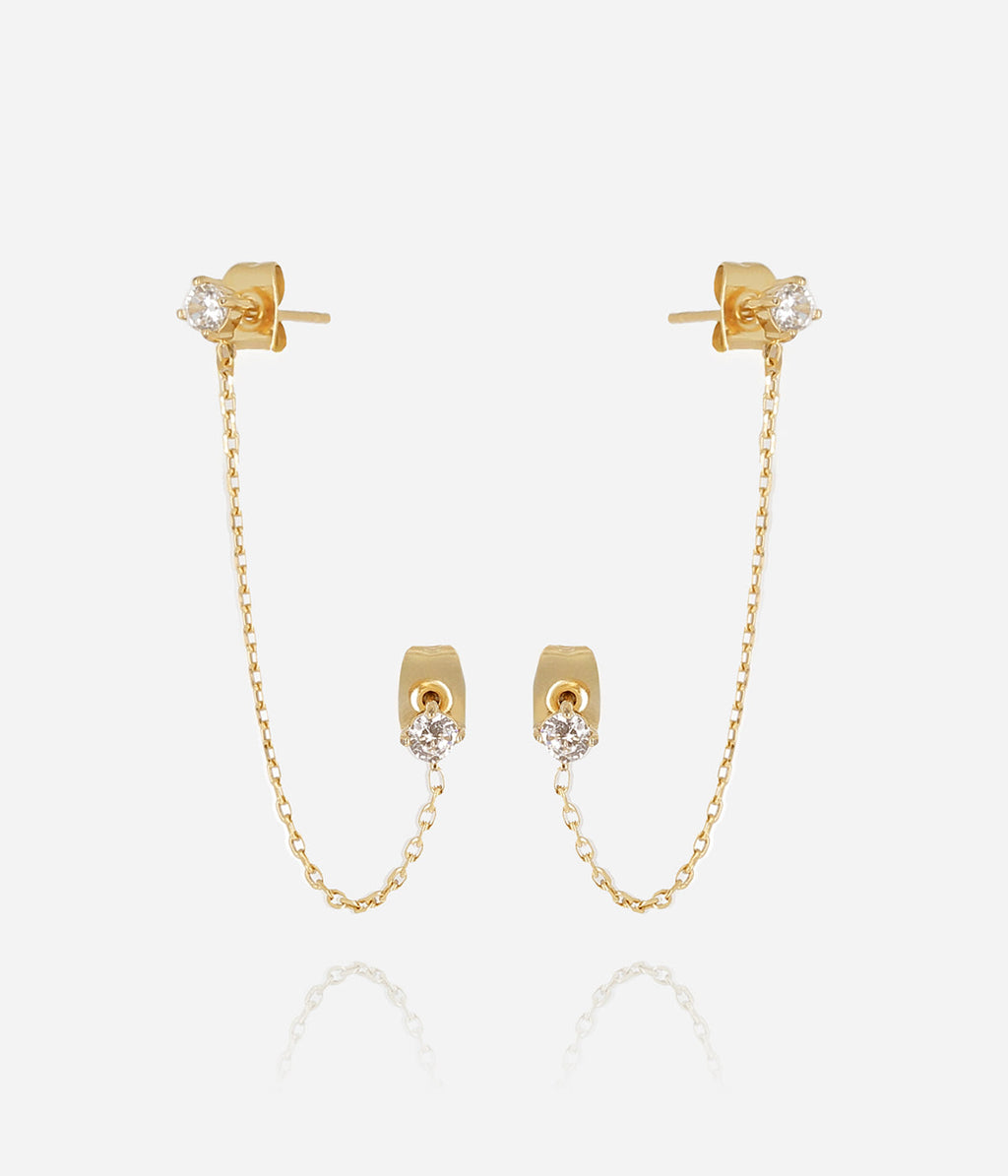 Boucles d'oreilles Dorina (Acier doré)