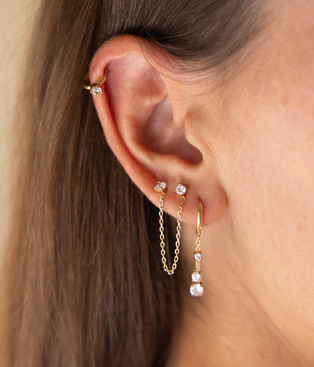 Boucles d'oreilles Dorina (Acier doré)