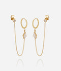 Boucles d'oreilles Atria (Acier doré)