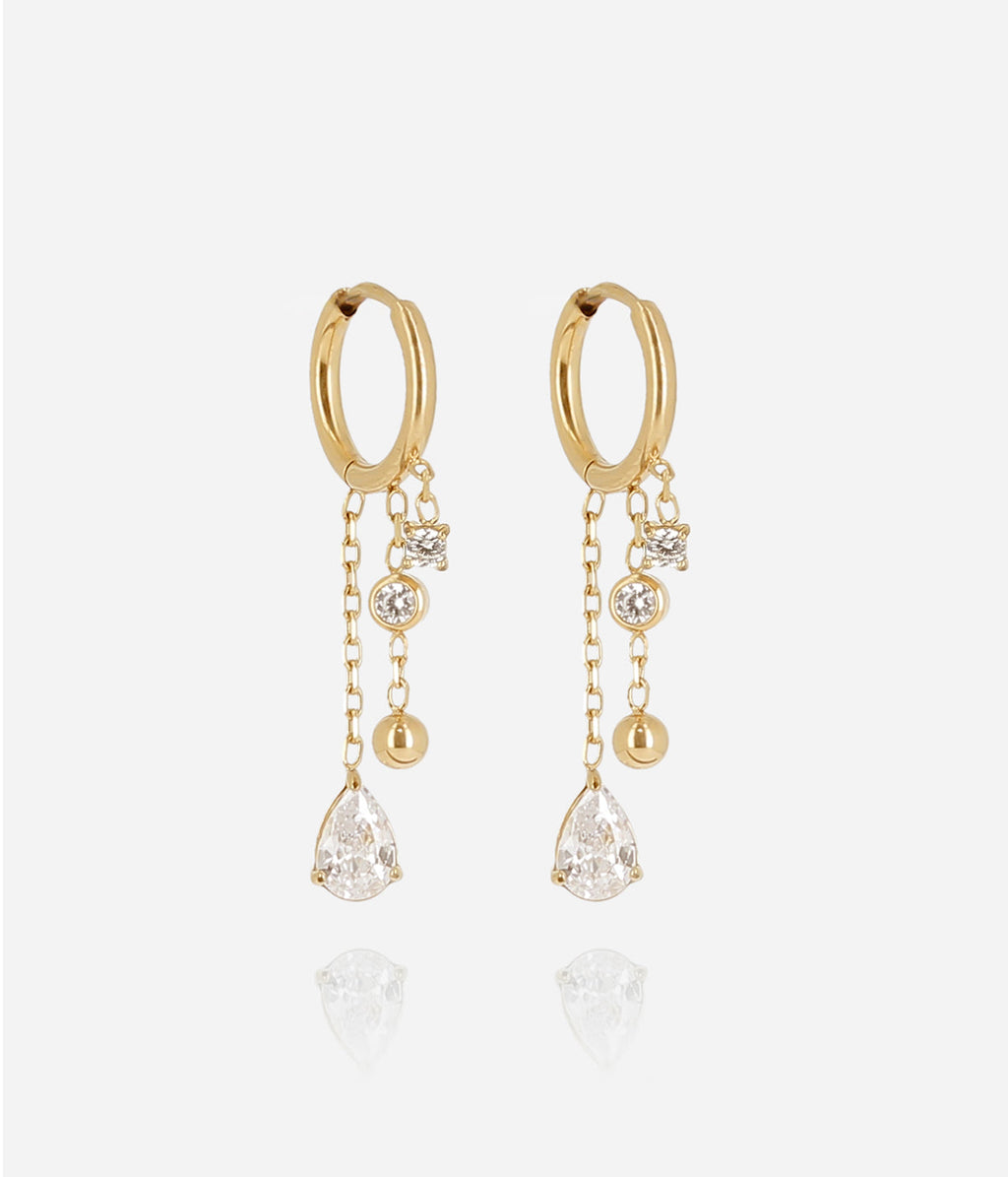 Boucles d'oreilles Caldera (Acier doré)
