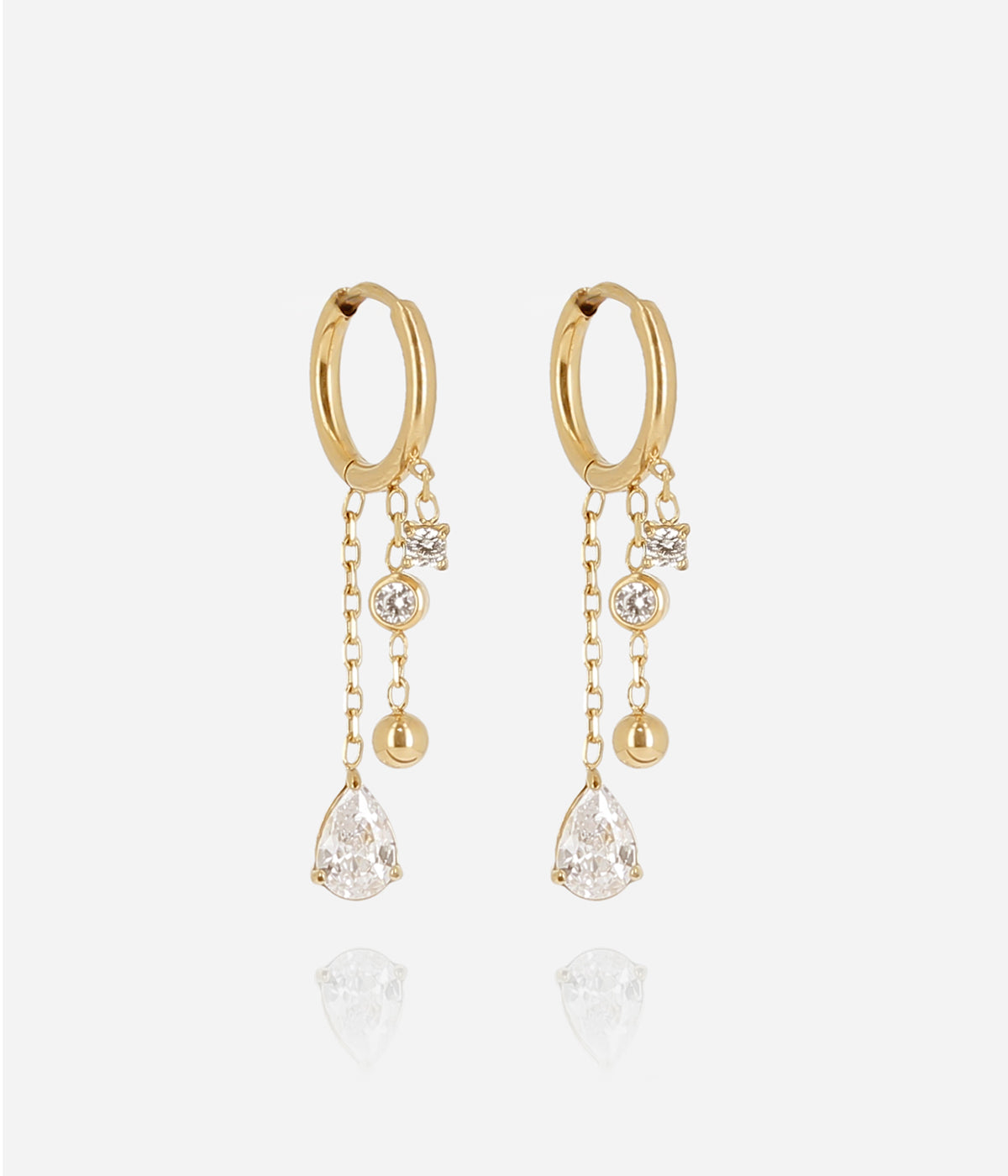 Boucles d'oreilles Caldera (Acier doré)