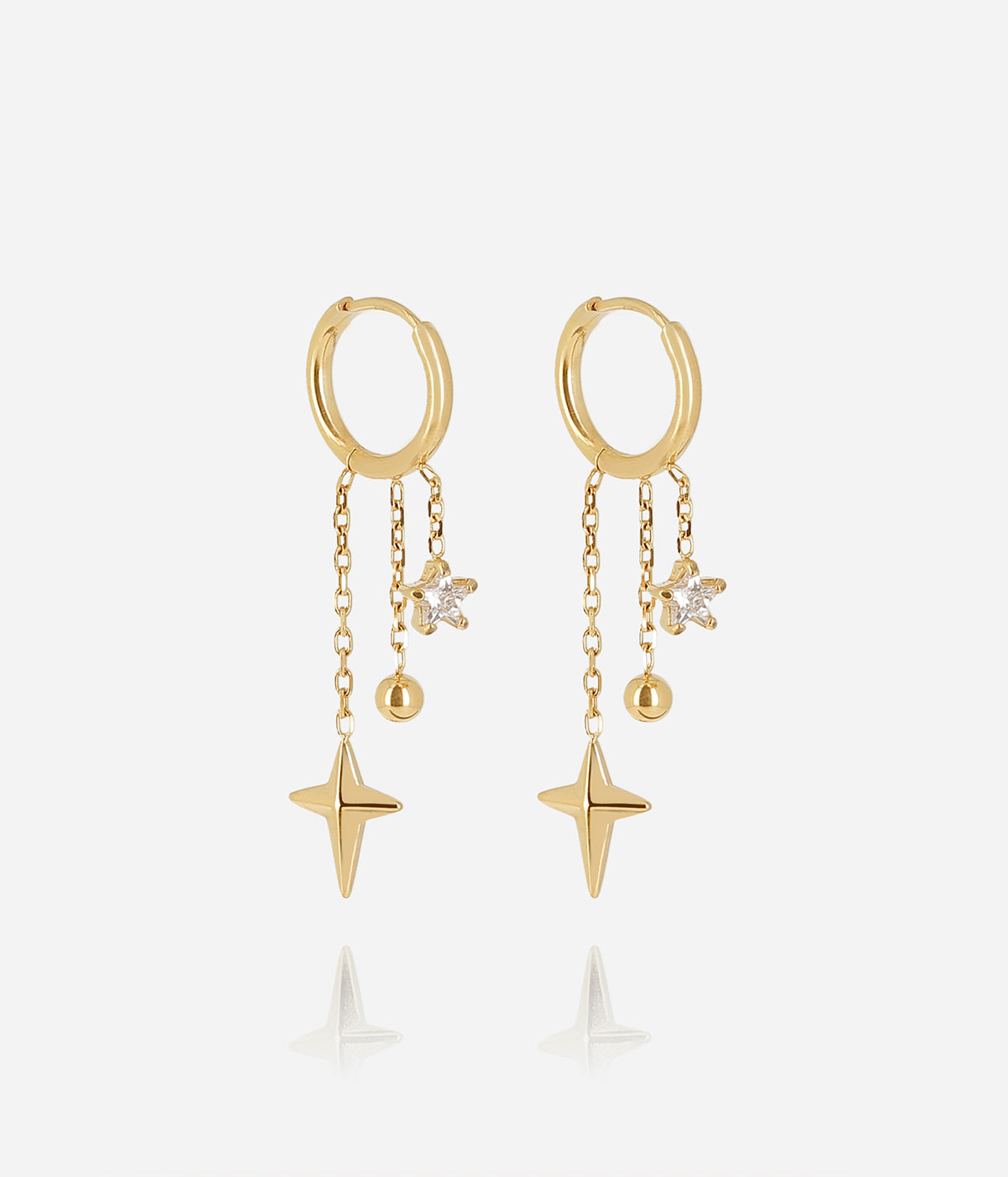 Boucles d'oreilles Doria (Acier doré)