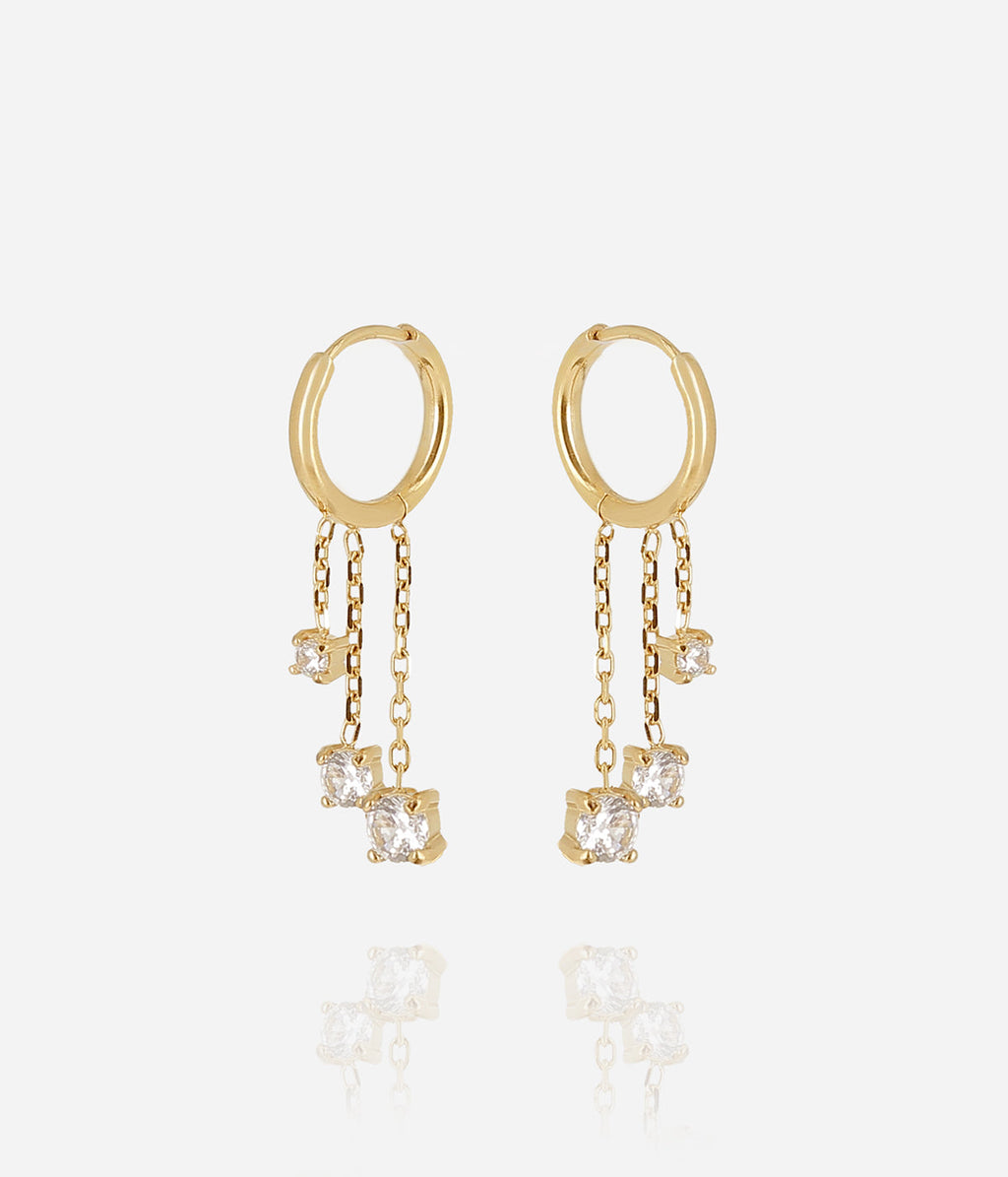 Boucles d'oreilles Elysia (Acier doré)