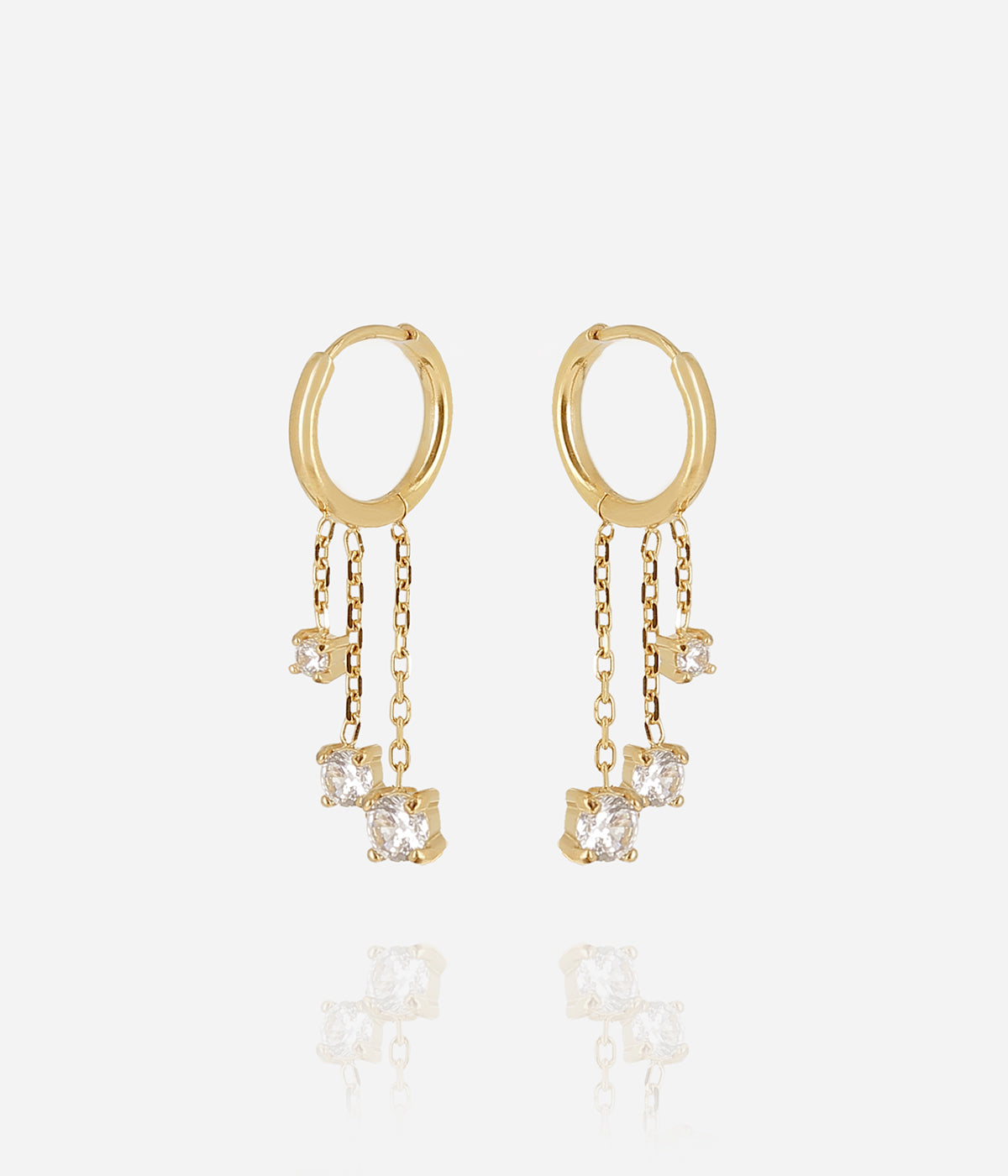 Boucles d'oreilles Elysia (Acier doré)