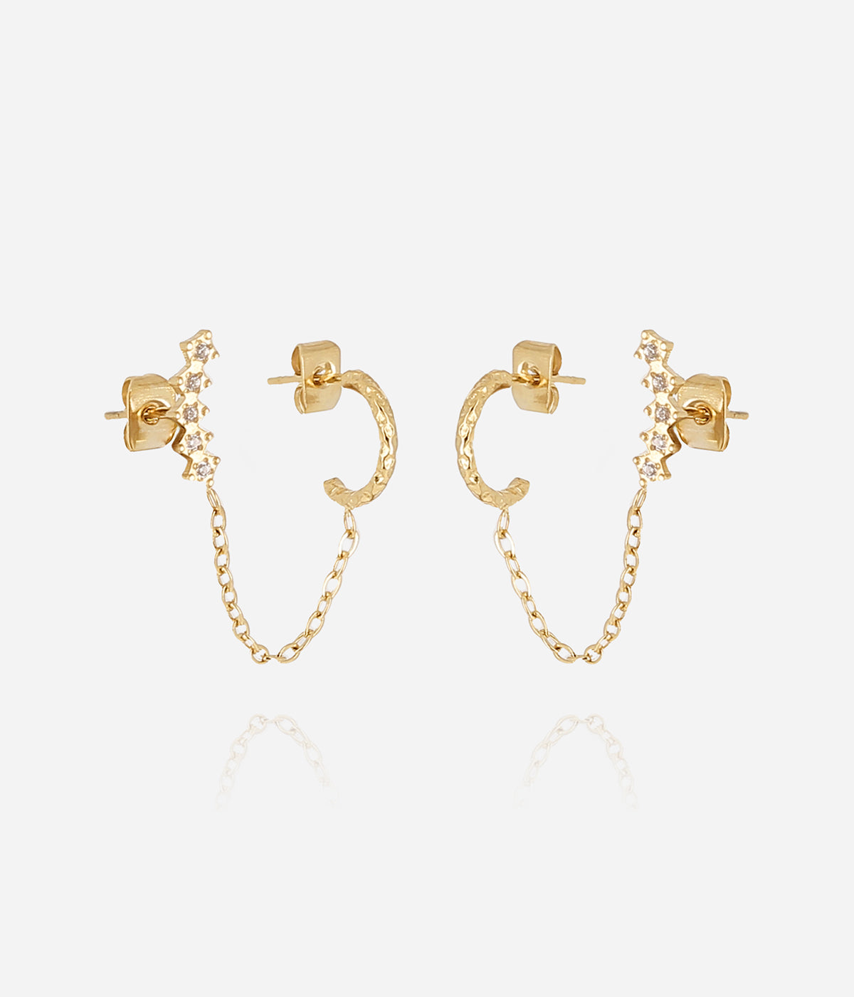 Boucles d'oreilles Begur (Acier doré)