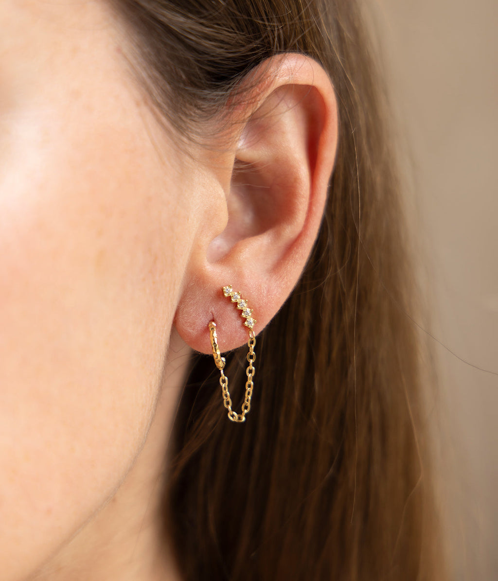 Boucles d'oreilles Begur (Acier doré)