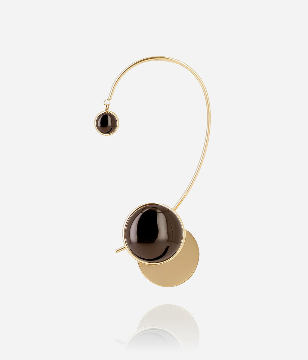 Bijou d'oreille Sélénite (Acier doré)