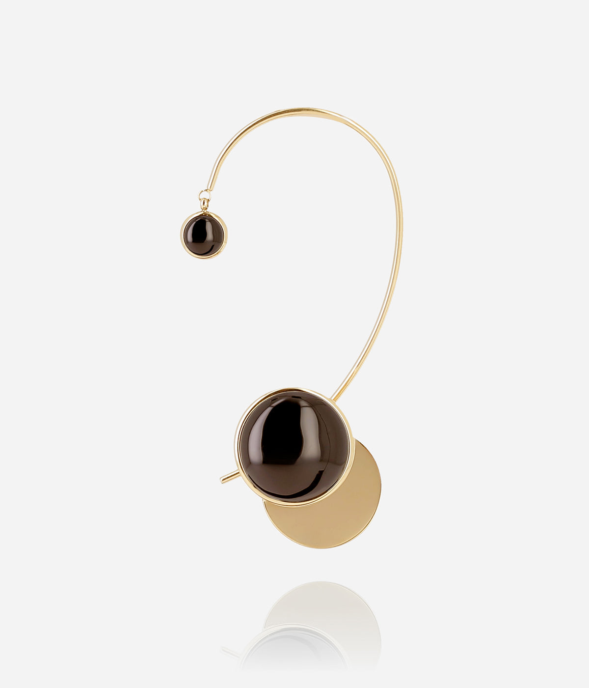 Bijou d'oreille Sélénite (Acier doré)