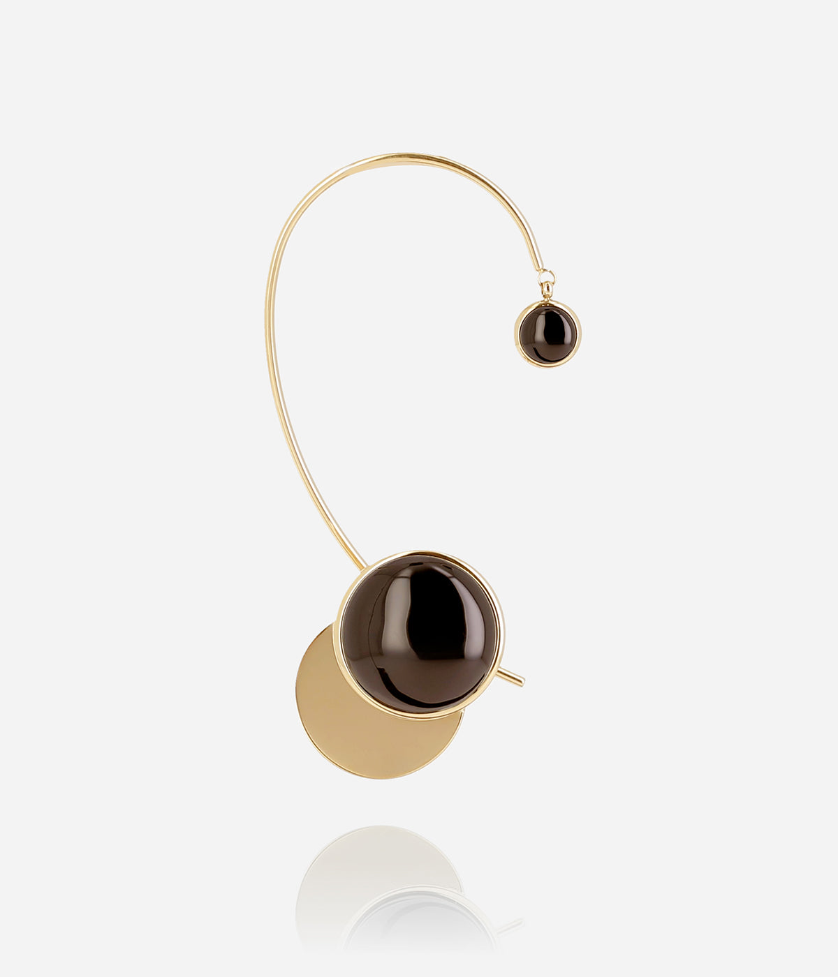 Bijou d'oreille Sélénite (Acier doré)