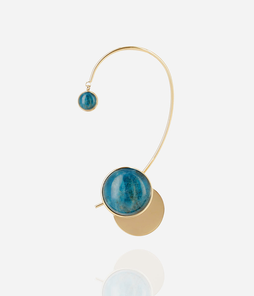 Bijou d'oreille Sélénite (Acier doré)