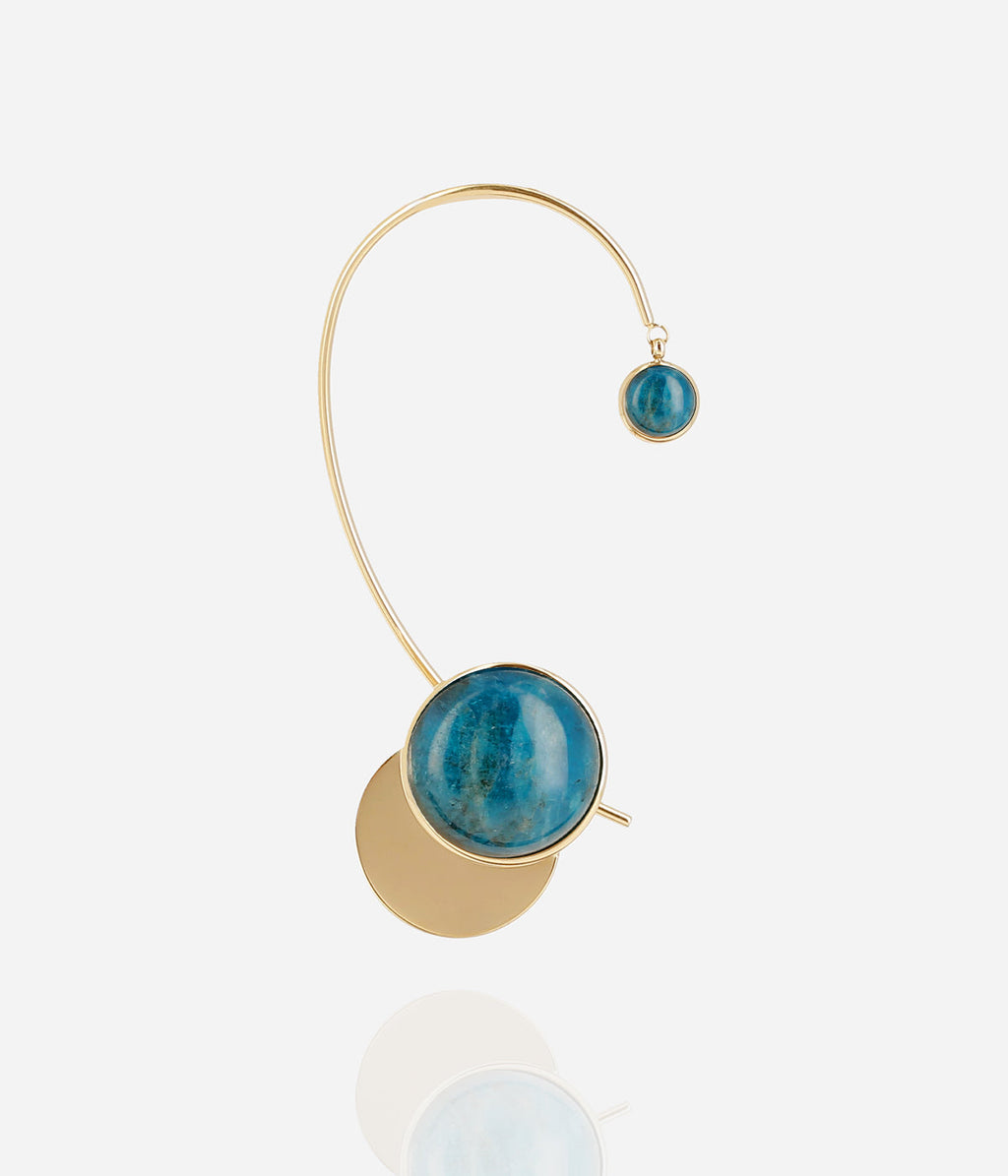 Bijou d'oreille Sélénite (Acier doré)
