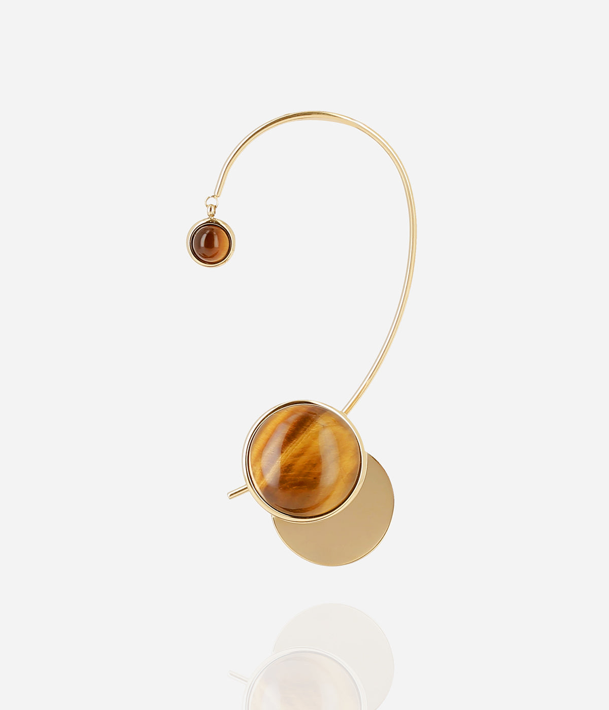 Bijou d'oreille Sélénite (Acier doré)