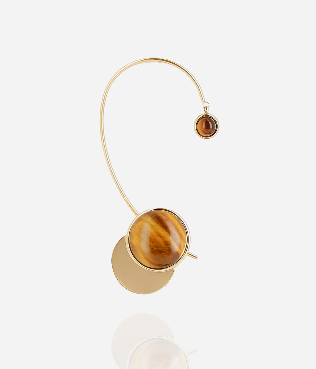 Bijou d'oreille Sélénite (Acier doré)