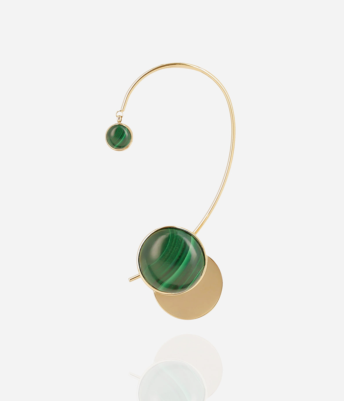 Bijou d'oreille Sélénite (Acier doré)