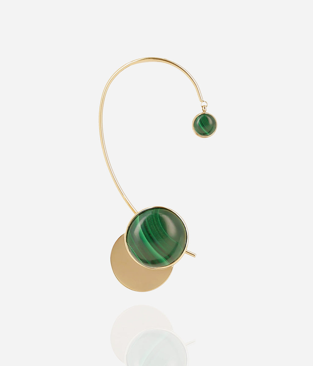 Bijou d'oreille Sélénite (Acier doré)