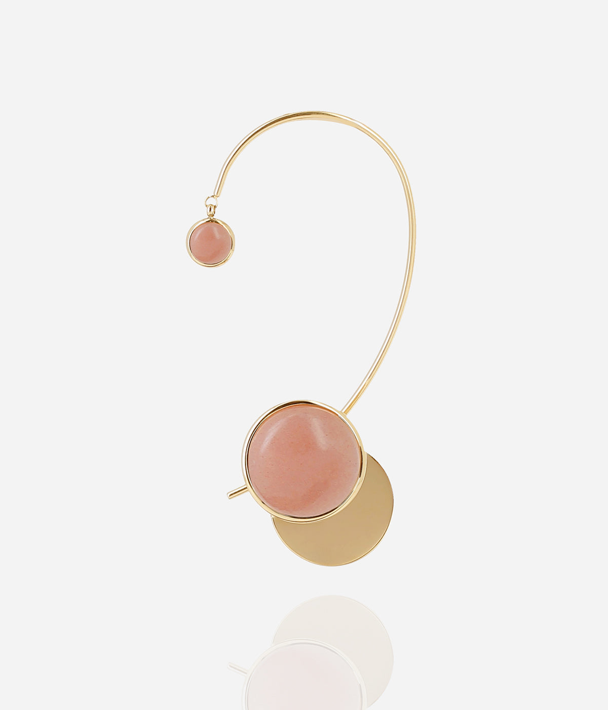 Bijou d'oreille Sélénite (Acier doré)
