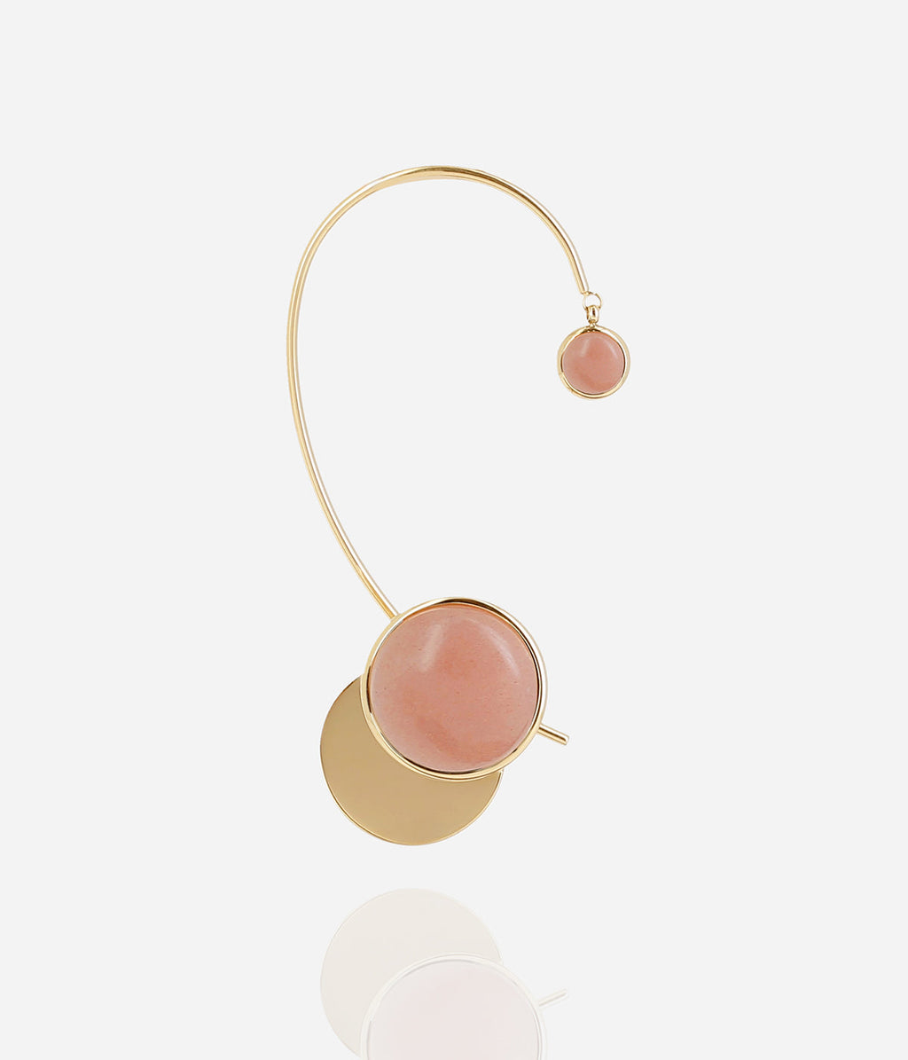 Bijou d'oreille Sélénite (Acier doré)