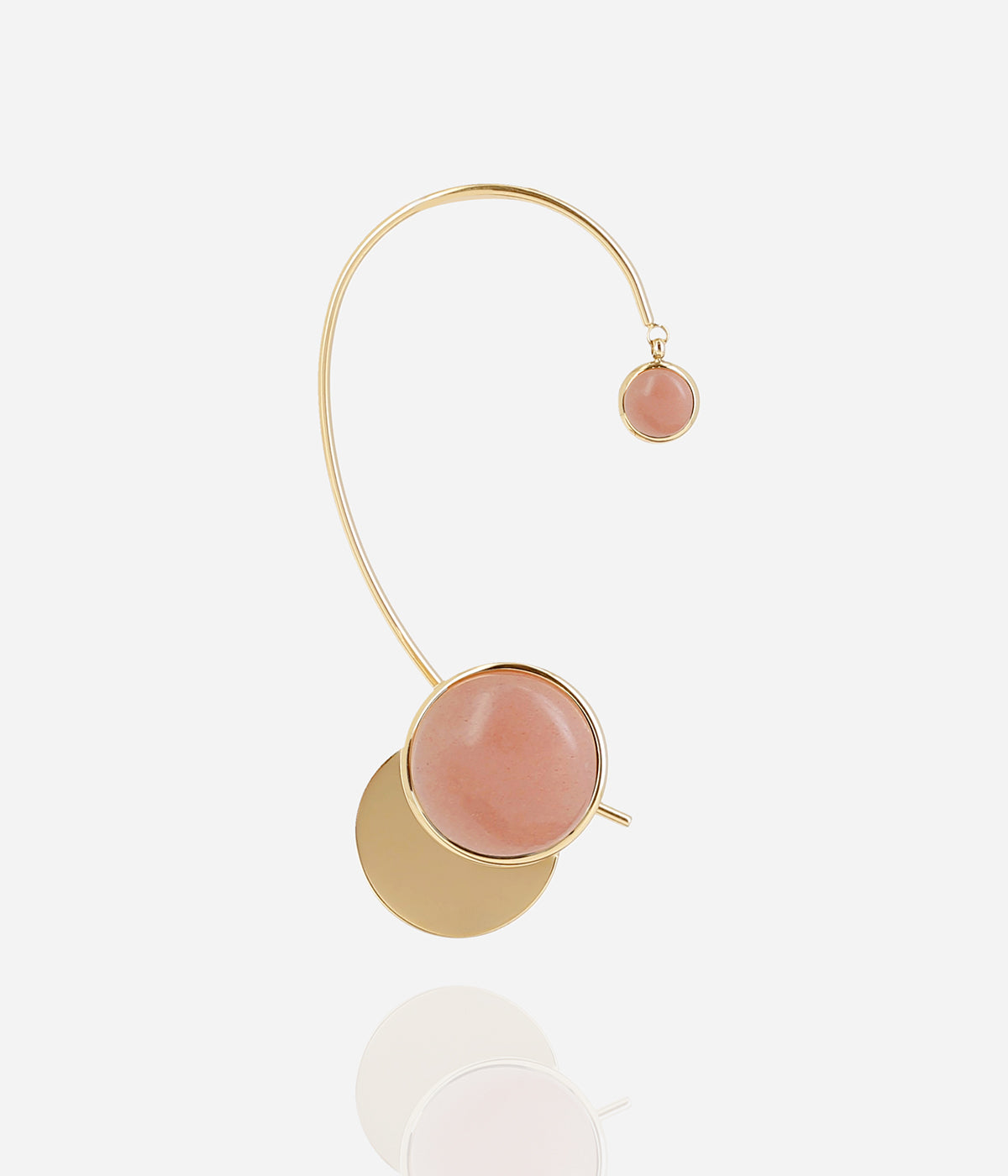 Bijou d'oreille Sélénite (Acier doré)