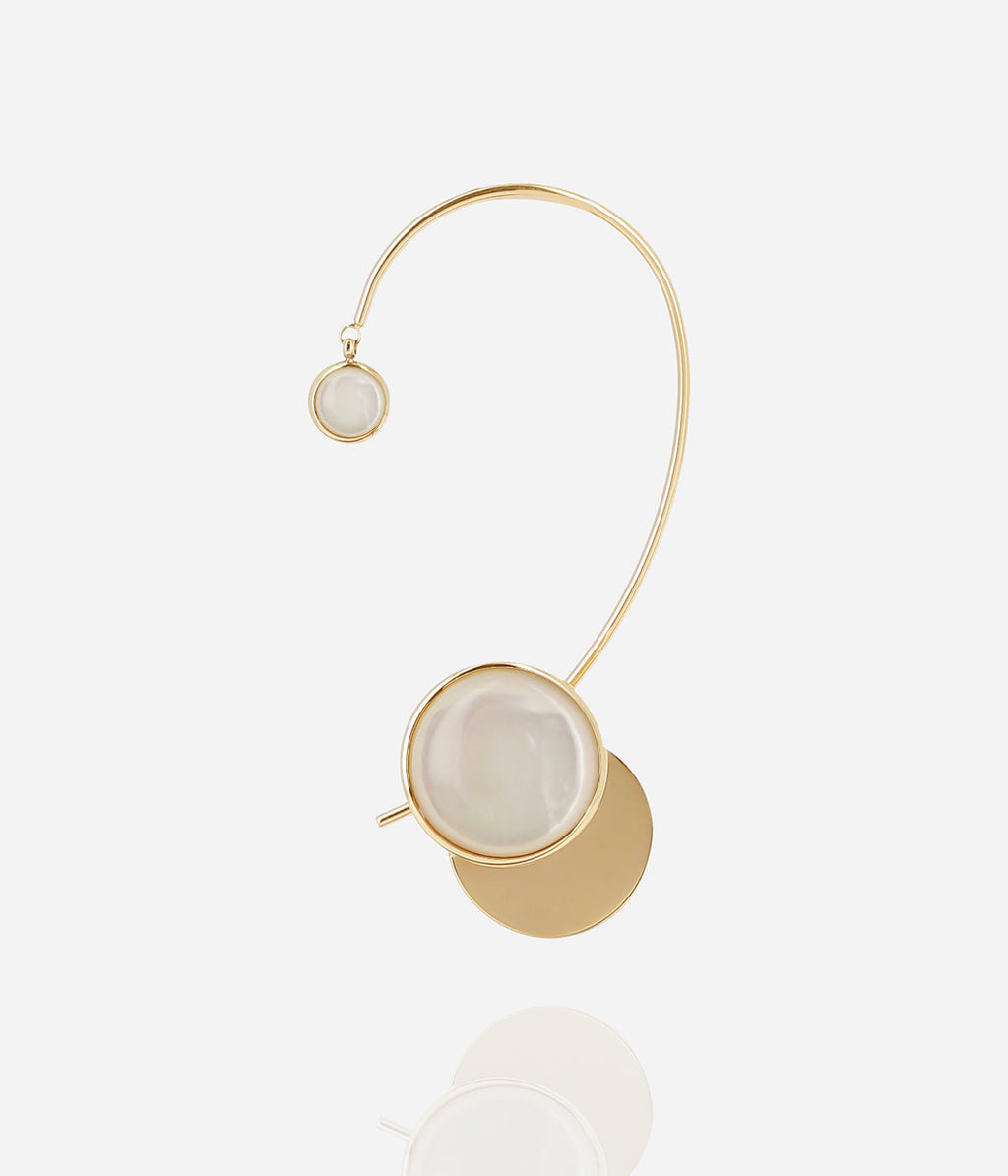 Bijou d'oreille Sélénite (Acier doré)