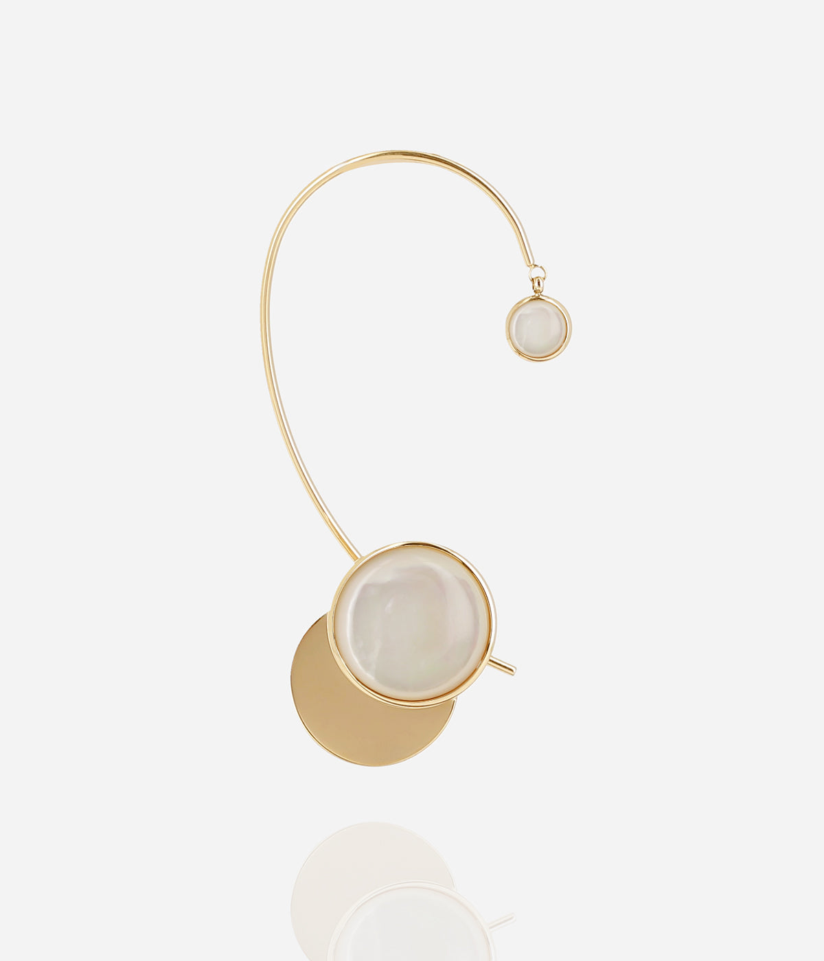 Bijou d'oreille Sélénite (Acier doré)