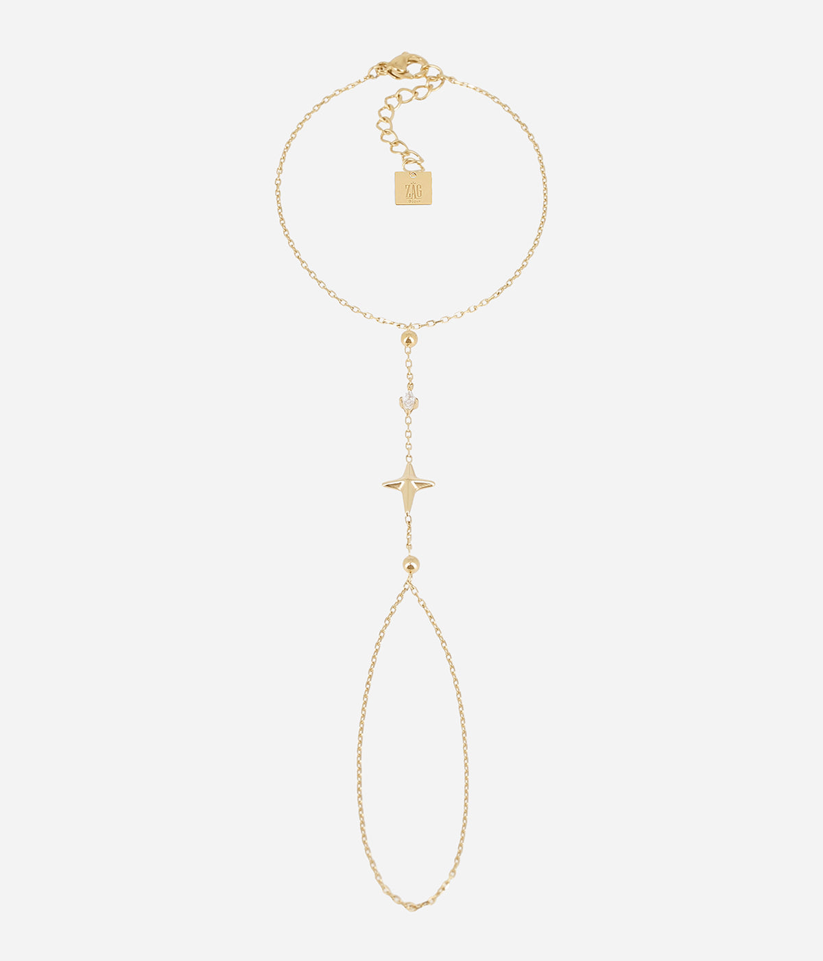 Bijou de main Sélène (Acier doré)