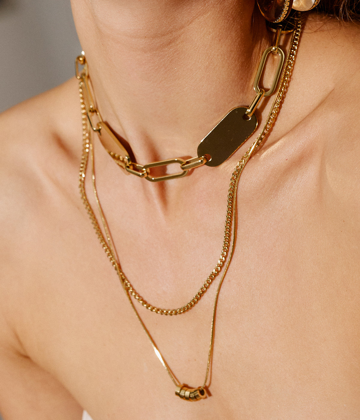 Collier Luzzipeo (Acier doré)