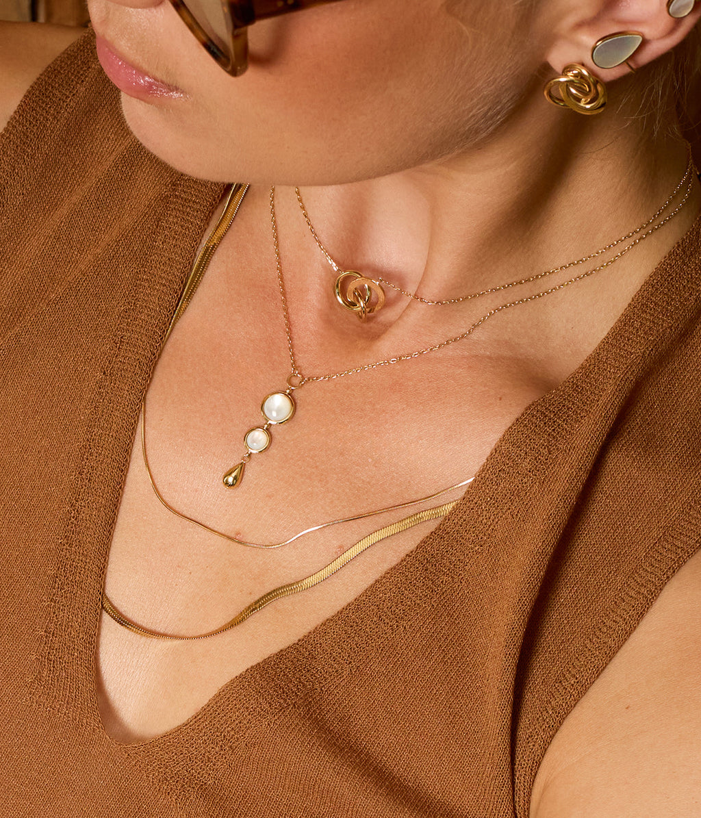 Collier Assemblage (Acier doré)