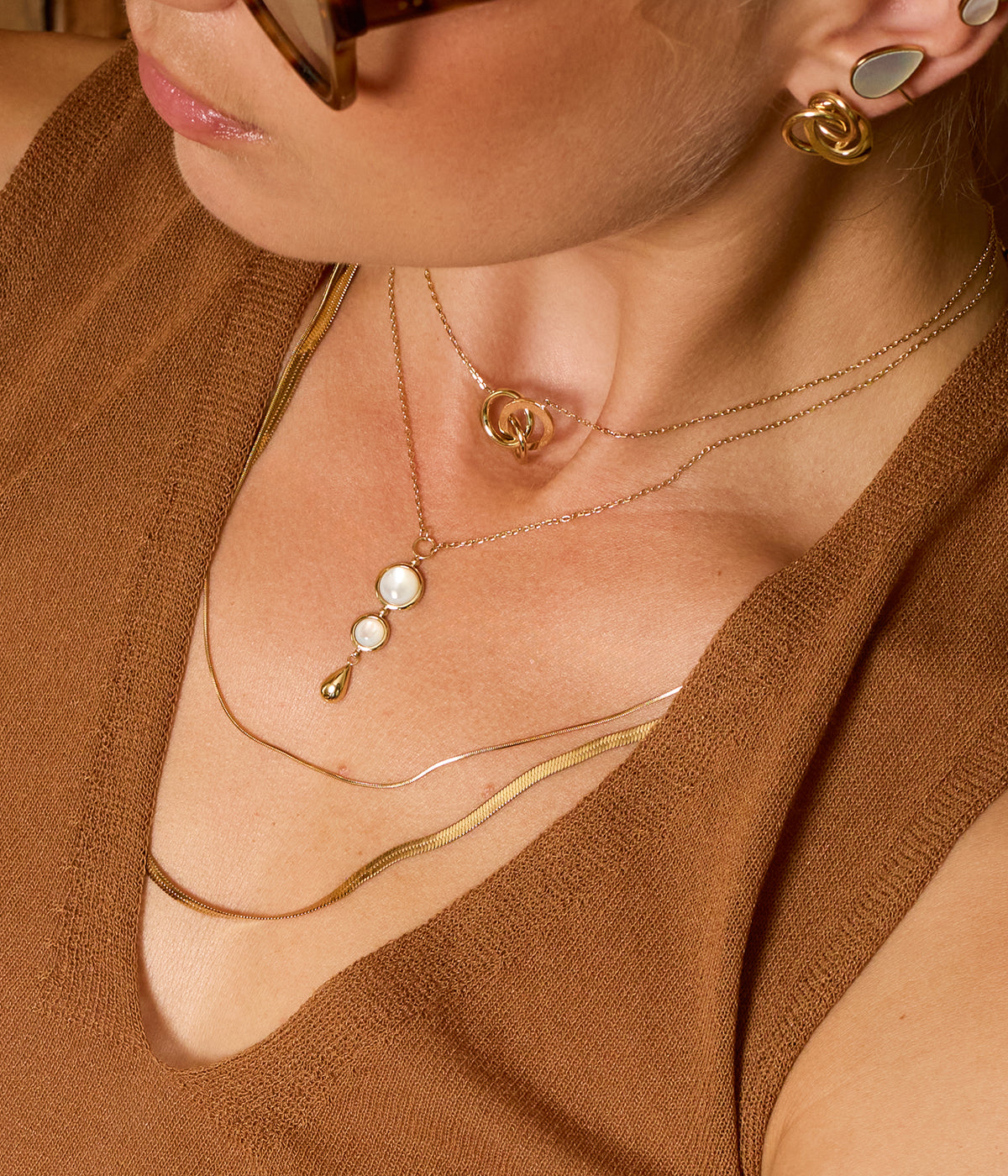 Collier Asco (Acier doré)