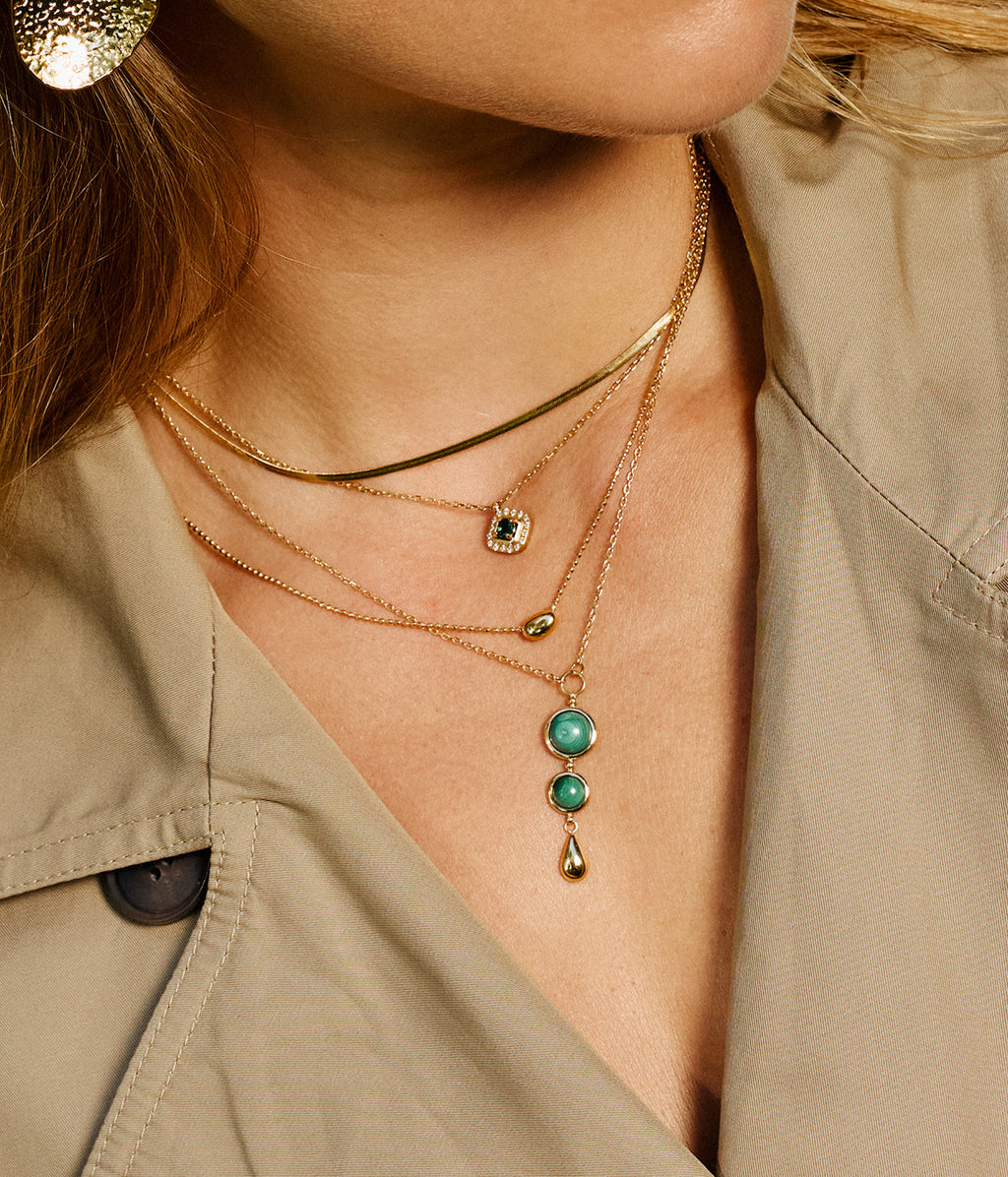 Collier Assemblage (Acier doré)