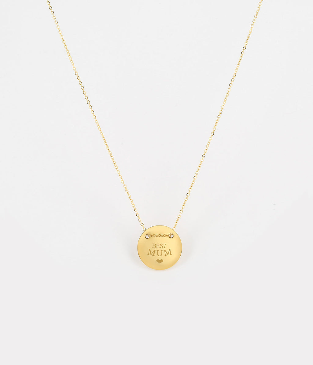 Collier Best Mum (Acier doré)