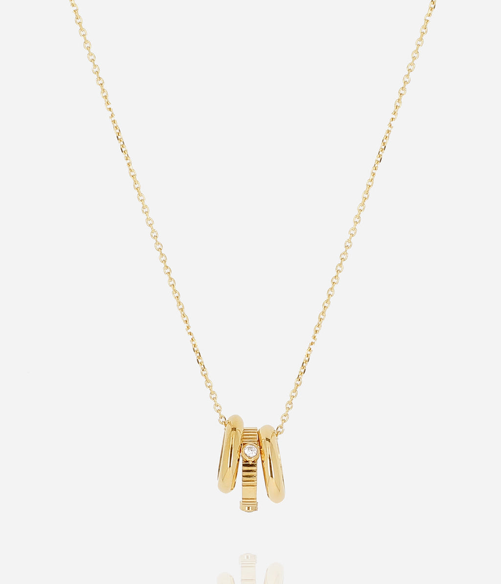 Collier Slalom (Acier doré)