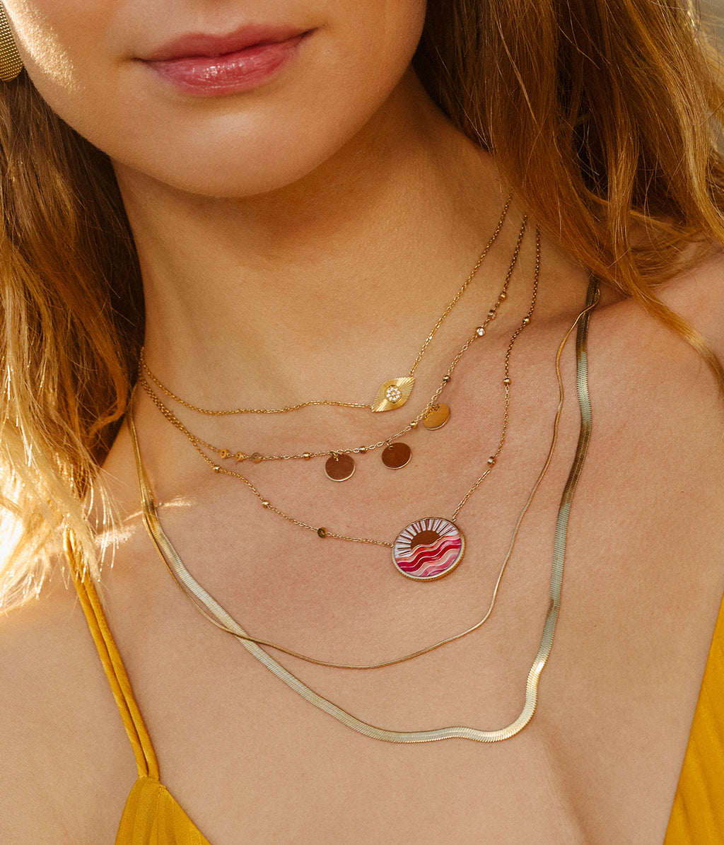 Collier Tergu (Acier doré)