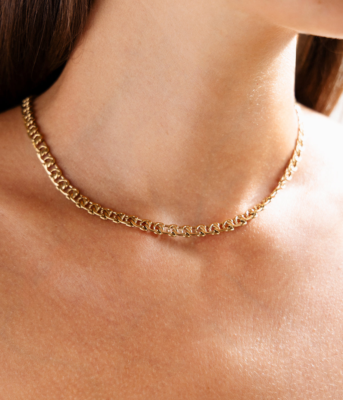 Collier Azurine (Acier doré)