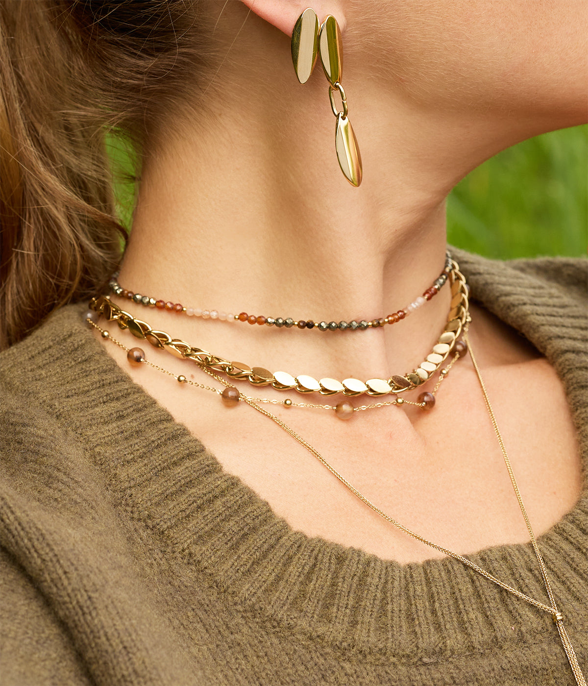 Collier Velvet (Acier doré)